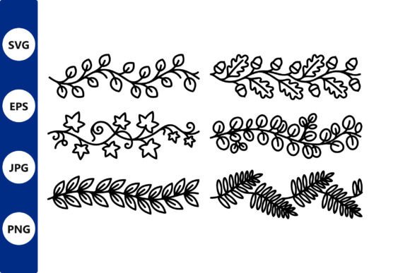 Botanical Border Motifs Set: Your Go-To Design Asset