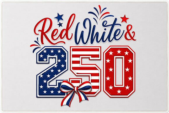 Celebrate with Bold Patriotic Red White Blue Graphic PNG