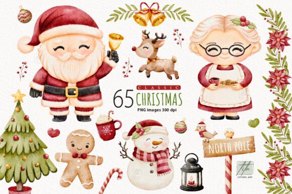 Classic Christmas Watercolor: A Designer's Guide to Festive Clipart