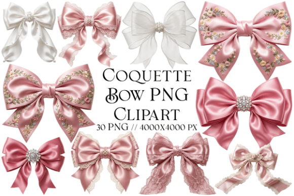 Coquette Bow PNG Clipart: Elevate Your Designs with Feminine Charm