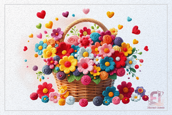 Crochet Floral Basket Heart Clipart PNG: A Designer’s Guide