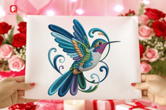 Elegant Bird Floral Hummingbird PNG: A Designer's Asset
