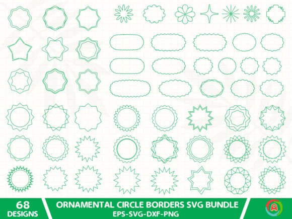 Elevate Your Designs with Ornamental Circle Borders SVG Bundle