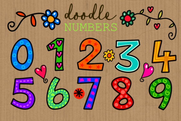 Hand Drawn Doodle Numbers Folk Art: A Designer's Guide