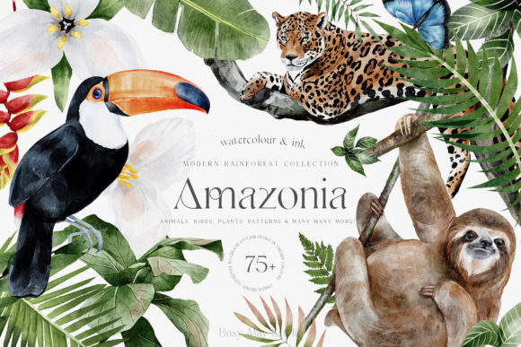 Modern Watercolor Rainforest Collection: A Designer's Guide