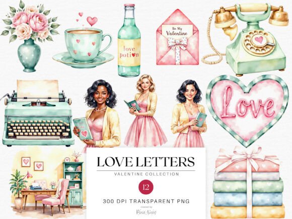 Retro Valentine: Sweet Love Letters for Vintage Design