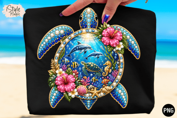 Rhinestone Sea Turtle Summer: Capturing Coastal Charm in Your Designs