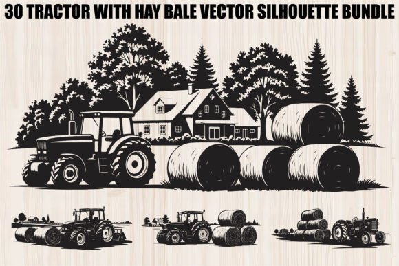 Rustic Design Power: The Tractor with Hay Bale Bundle