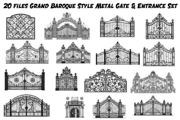 Timeless Elegance: 20 Grand Baroque Style Metal Gate Designs