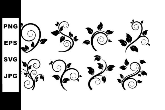 Using Black Floral Vine Swirls for Elegant Design