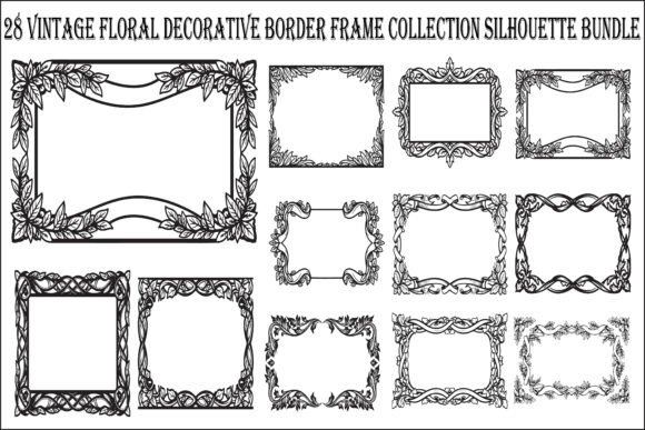 Vintage Floral Border Frame Bundle: Timeless Design